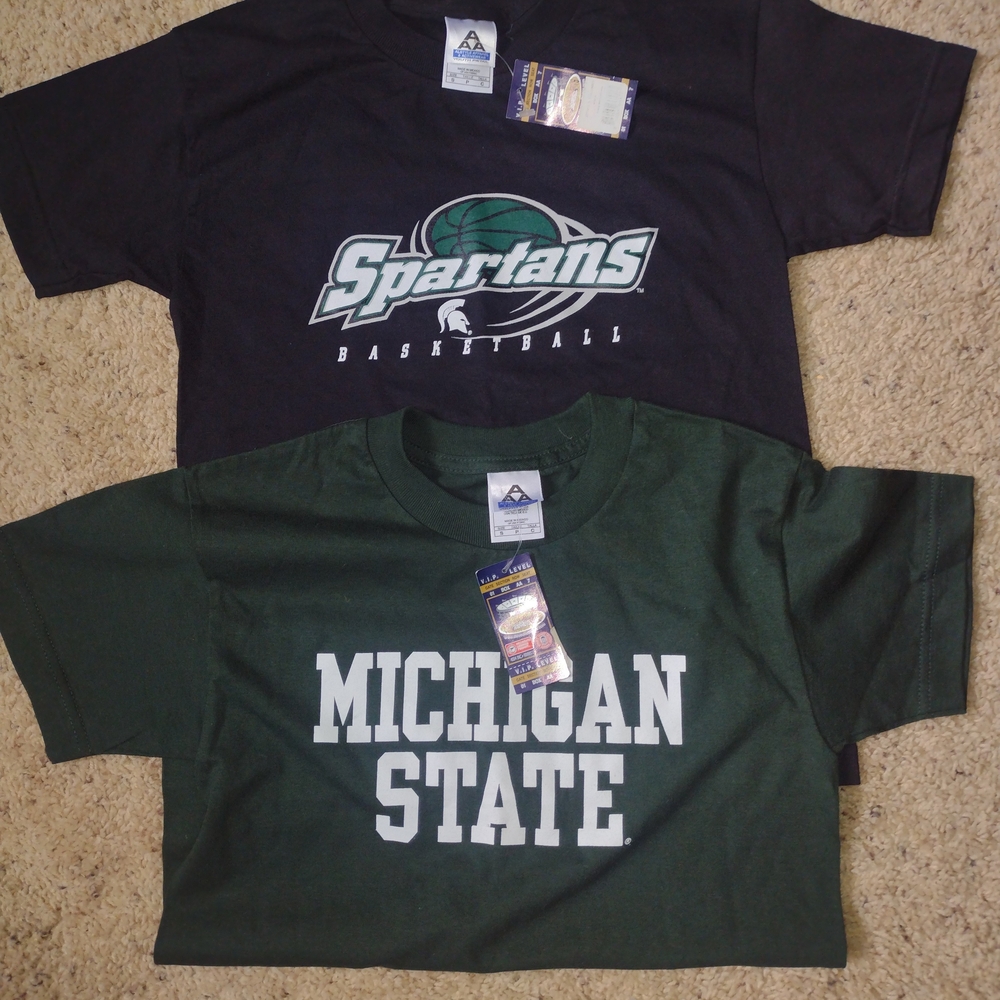 MSU Black and Green Short Sleeve Tees